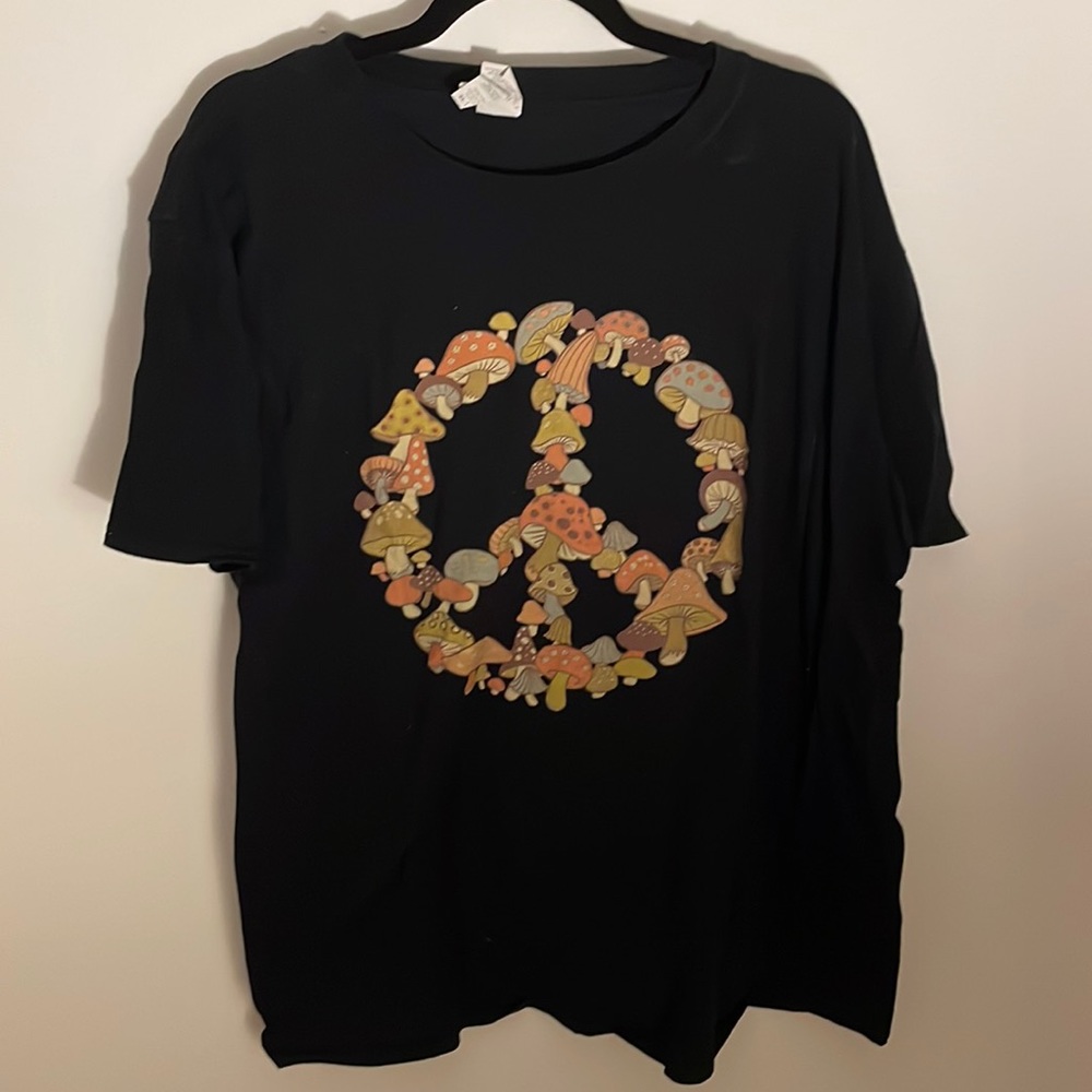 Mushroom Peace Sign Tshirt